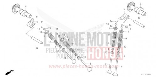 ARBRE A CAMES/SOUPAPE CRF300LAP de 2023